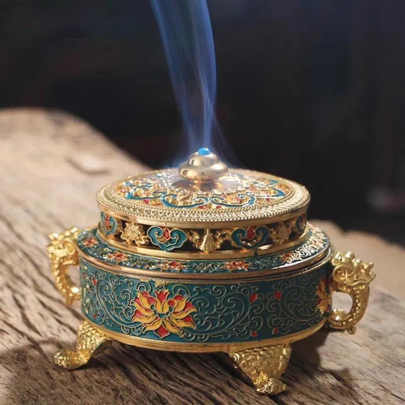 TEEK - Colored Enamel Lotus Incense Burner HOME DECOR theteekdotcom   