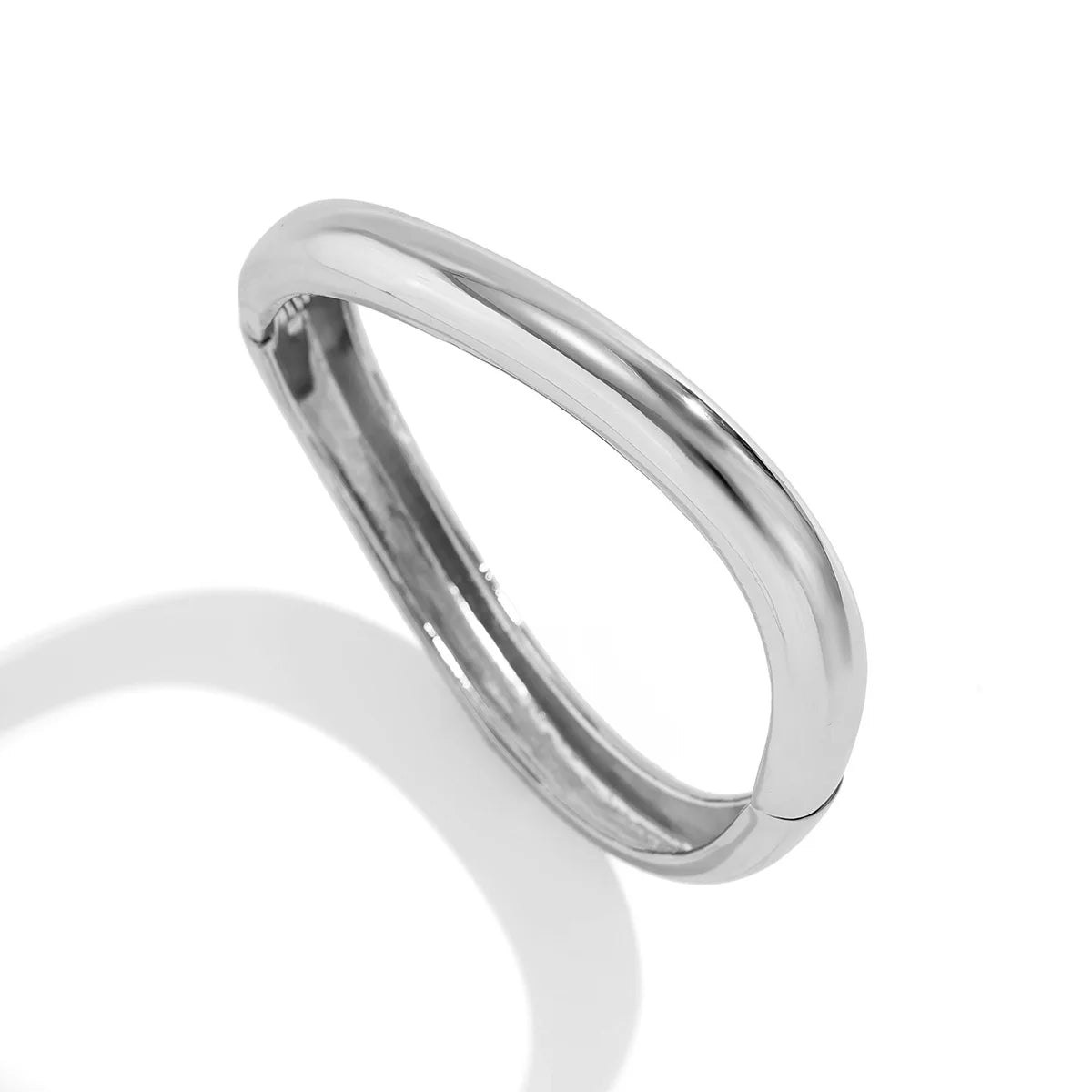 TEEK - Rational Irregular Metal Bangle JEWELRY theteekdotcom silver 2391  