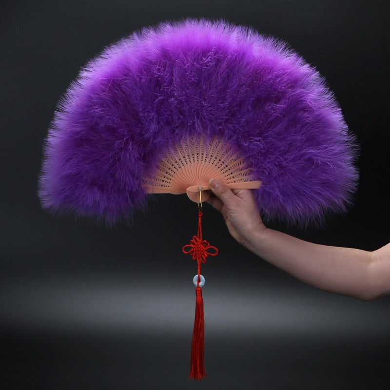 TEEK - Feather Hand Fan FAN theteekdotcom Purple  