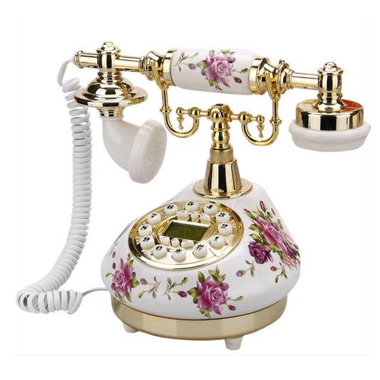 TEEK - Corded China Ceramic Antique Telephone HOME DECOR theteekdotcom