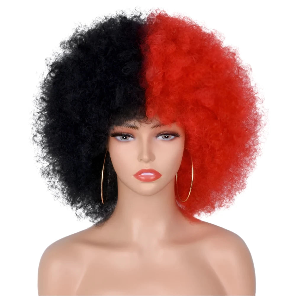 TEEK - Short Hair Afro Curly Wig HAIR theteekdotcom F1b-red 10inches 