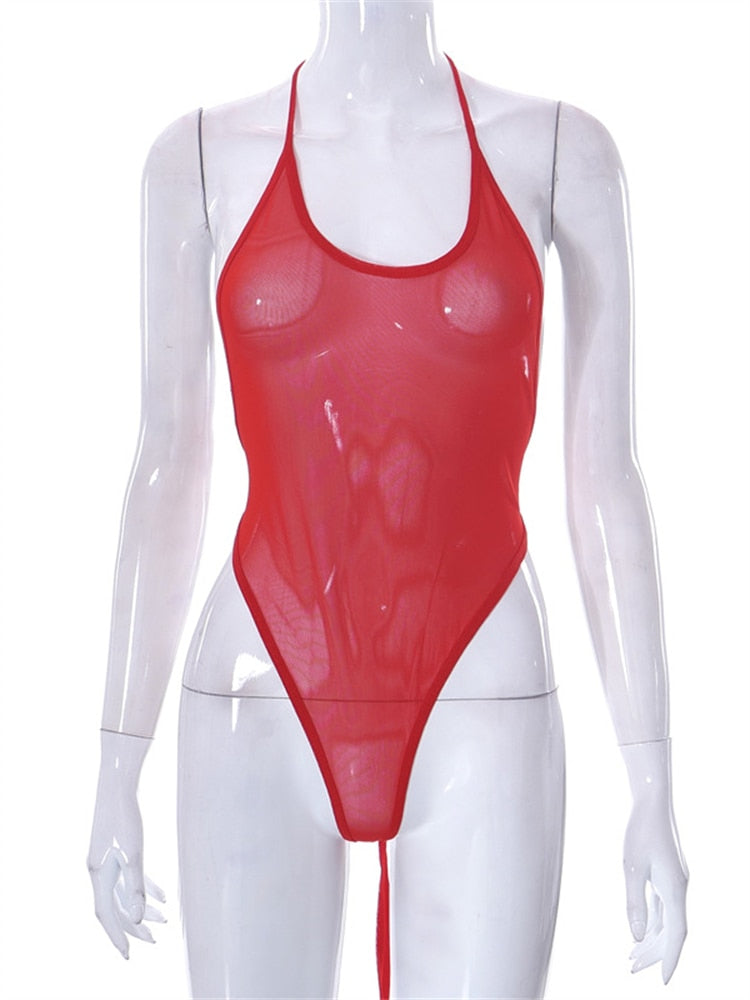 TEEK - Secret Sheer Bodysuit LINGERIE theteekdotcom Red M/L 
