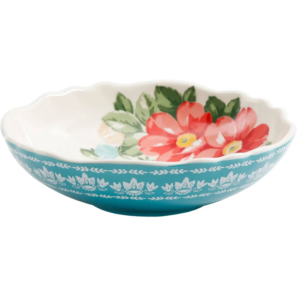 TEEK - Vintage Floral 5-Piece Pasta Bowl Set HOME DECOR theteekdotcom   