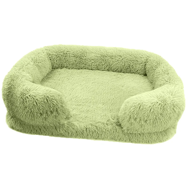 TEEK - Cozy Plush Dog Sofa Bed With Removable Cover PET SUPPLIES theteekdotcom Apple Green S 40x30x12cm 