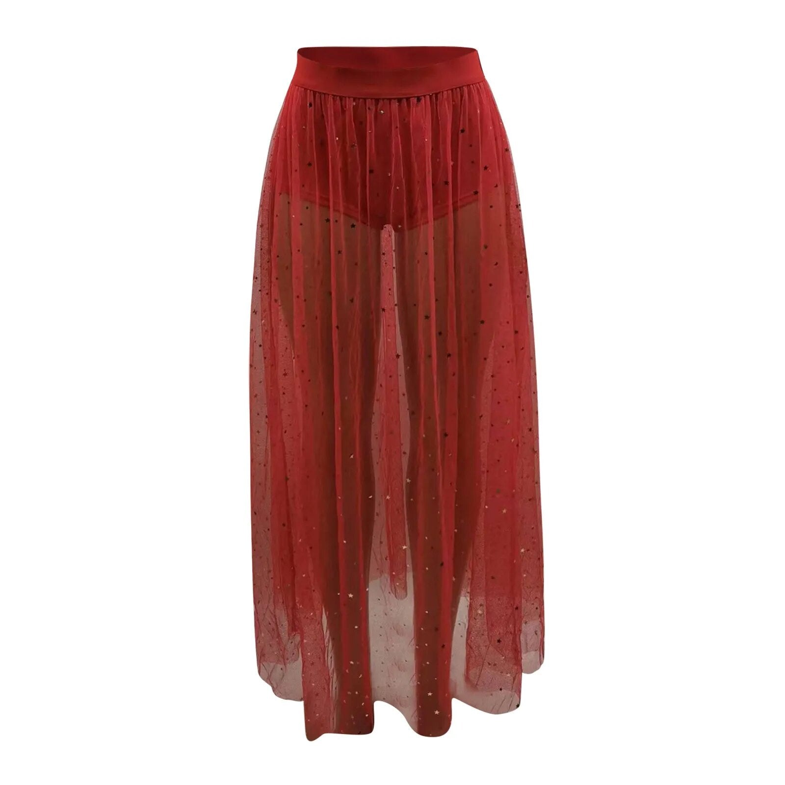 TEEK - Mesh High Waist Galaxy Skirt SKIRT theteekdotcom   