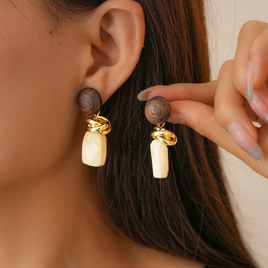 TEEK - Metal Wrap Irregular Dangle Earrings JEWELRY theteekdotcom