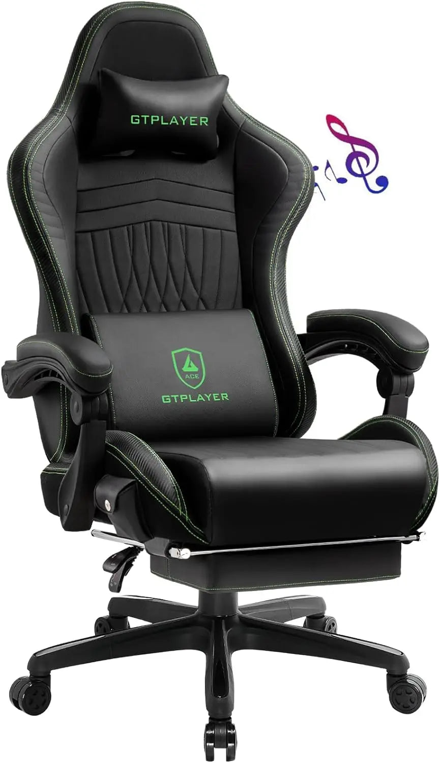 TEEK - GT PLAYER Computer Gaming Chair HOME DECOR theteekdotcom Black Green  