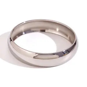 TEEK - Wide Smooth Stainless Steel Bracelet JEWELRY theteekdotcom Silver 60mm and 15mm  