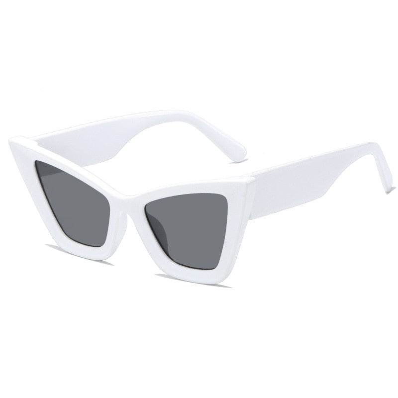 TEEK - Custody Cat Eye Sunglasses EYEGLASSES theteekdotcom White Grey  