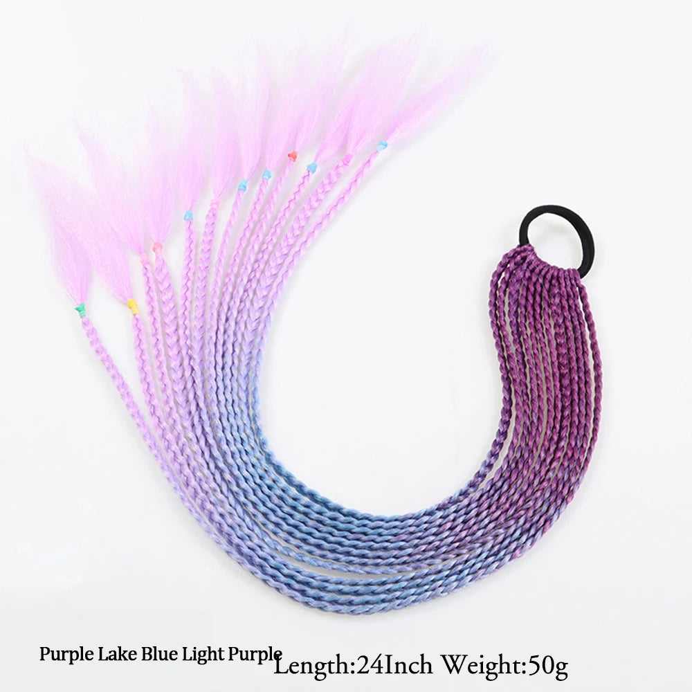 TEEK - 20 Inch Long Braided Synthetic PonytailHair Extension