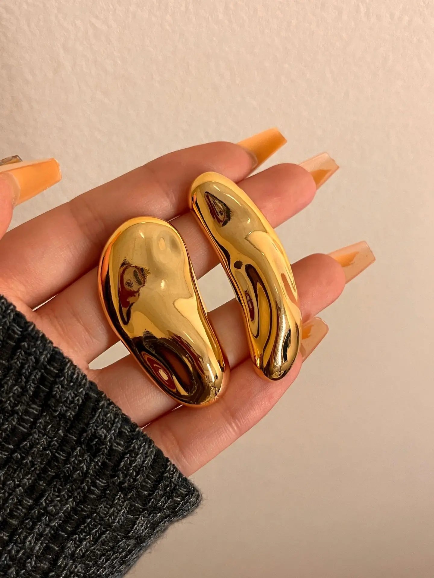 TEEK - Metal Glop Earrings JEWELRY theteekdotcom Gold  