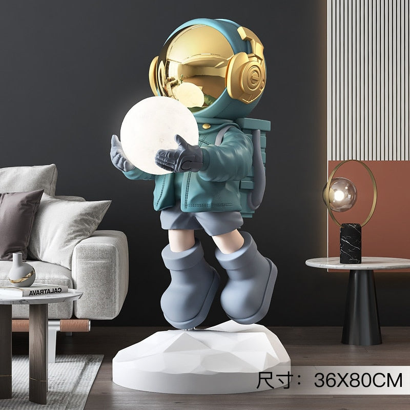 TEEK - Large Astronaut Floor Statue Lamp HOME DECOR theteekdotcom Blue 80-120cm | 2ft 7.5in-3ft 11.25in 