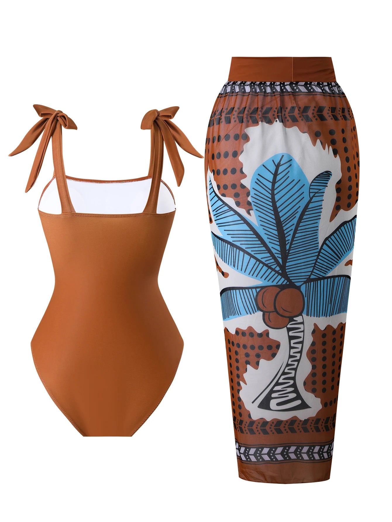 TEEK - Chocolate Slimming Swimsuit Set SWIMWEAR theteekdotcom   