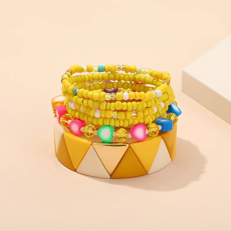 TEEK - Bohemian Multi-Layer Seed Beads Bangles JEWELRY theteekdotcom KR43-23  