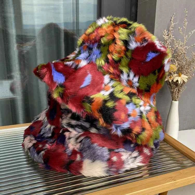 TEEK - Floral Long Haired Colored Basin Hat