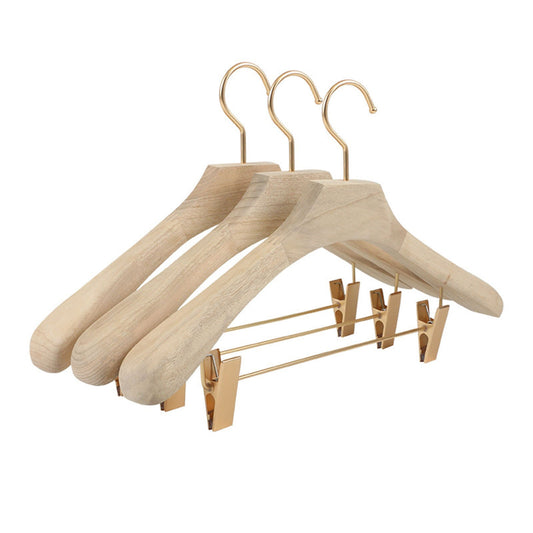 TEEK - 1/5pcs Wide Wooden Hangers HOME DECOR theteekdotcom   