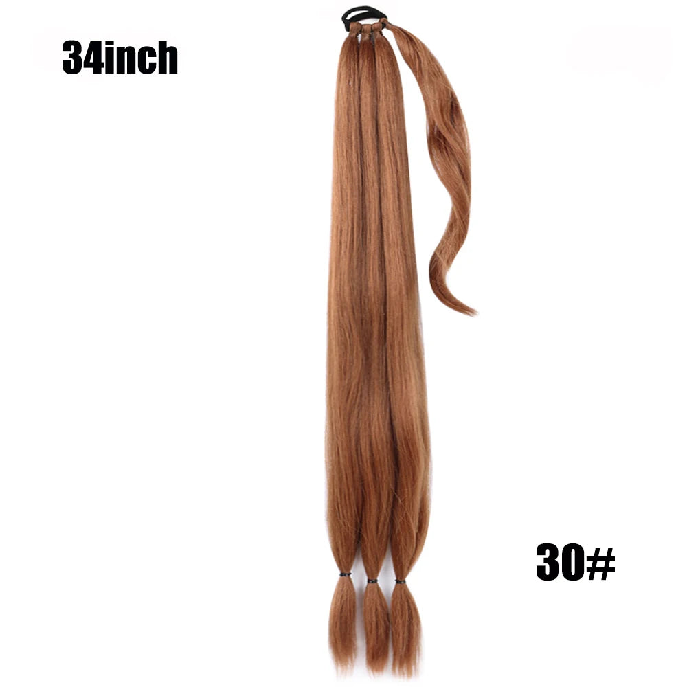 TEEK - Ponytail Synthetic Rubber Band Hair Ring 26 Inch Extensions HAIR theteekdotcom 34inch-30
