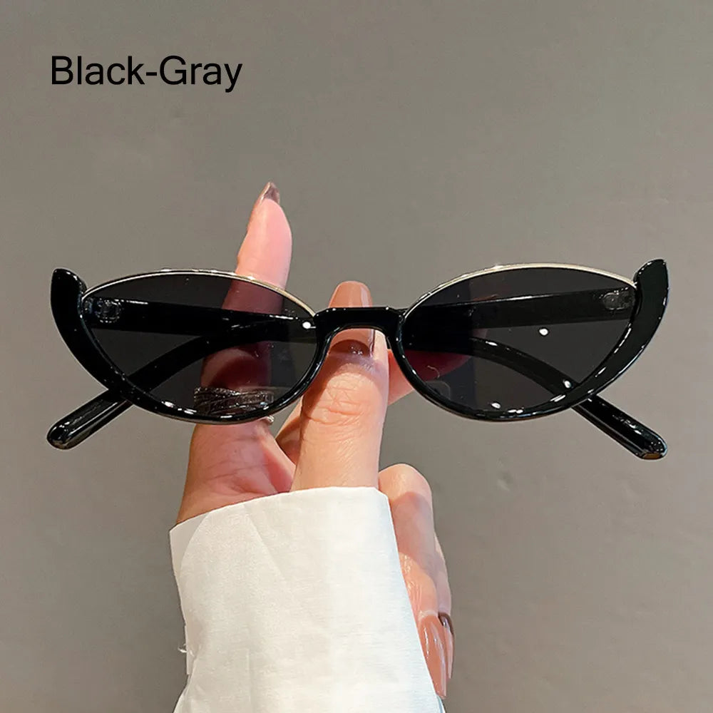 TEEK - Impressed Cat Eye Sunglasses  theteekdotcom Black-Gray  
