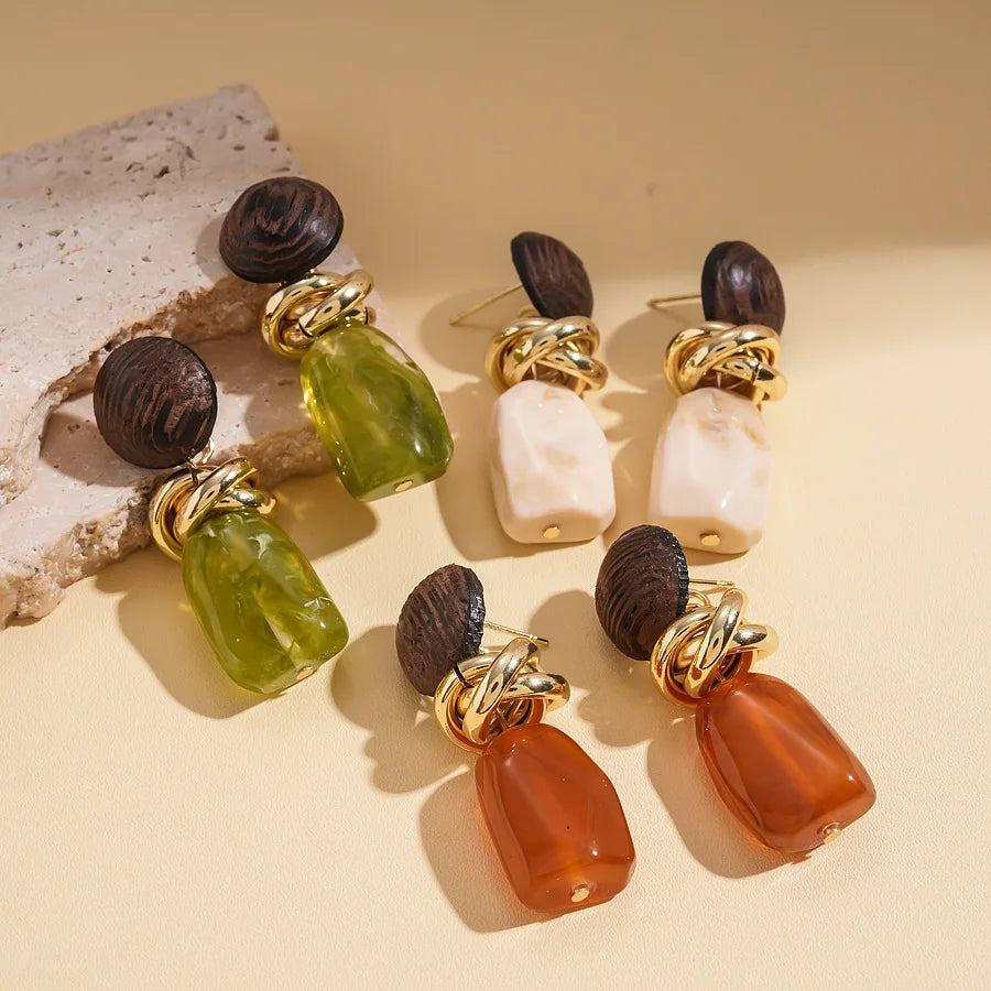 TEEK - Metal Wrap Irregular Dangle Earrings JEWELRY theteekdotcom
