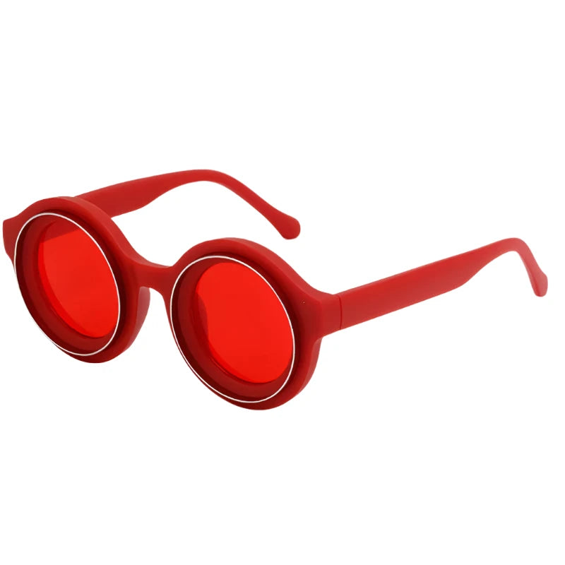 TEEK - Rebel Round Sunglasses EYEGLASSES theteekdotcom C6Red