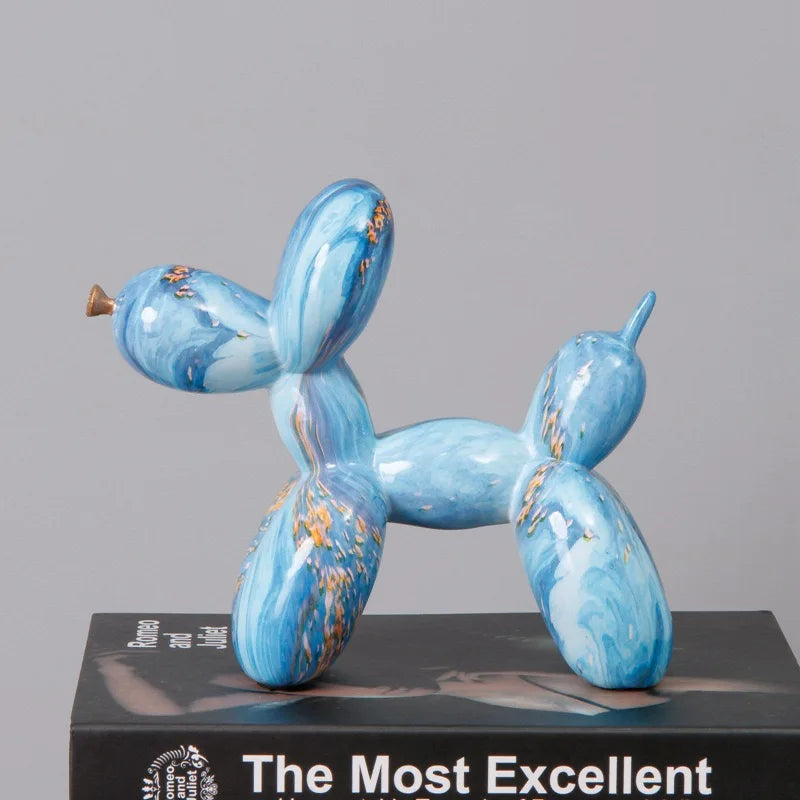 TEEK - Resin Graffiti Balloon Dog Statues HOME DECOR theteekdotcom Dark Blue  