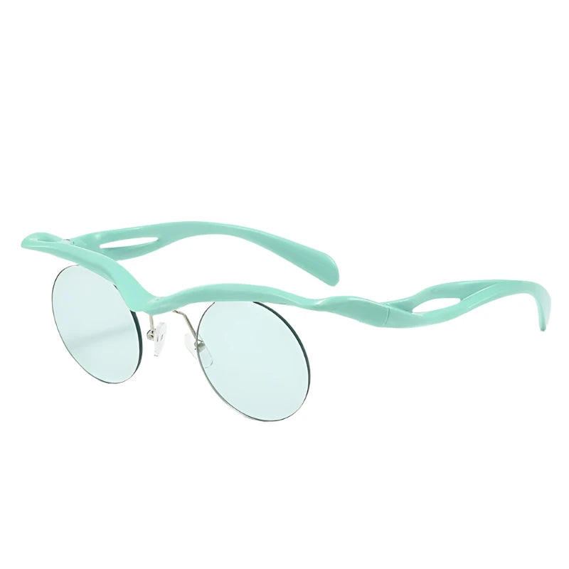 TEEK - Hanging A Round Sunglasses EYEGLASSES theteekdotcom C5Green