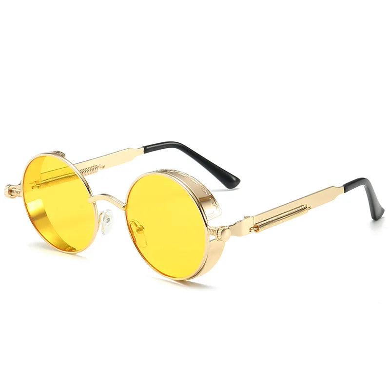 TEEK - Metal Round Mirror Glasses EYEGLASSES theteekdotcom Gold Yellow CHINA 1 pcs