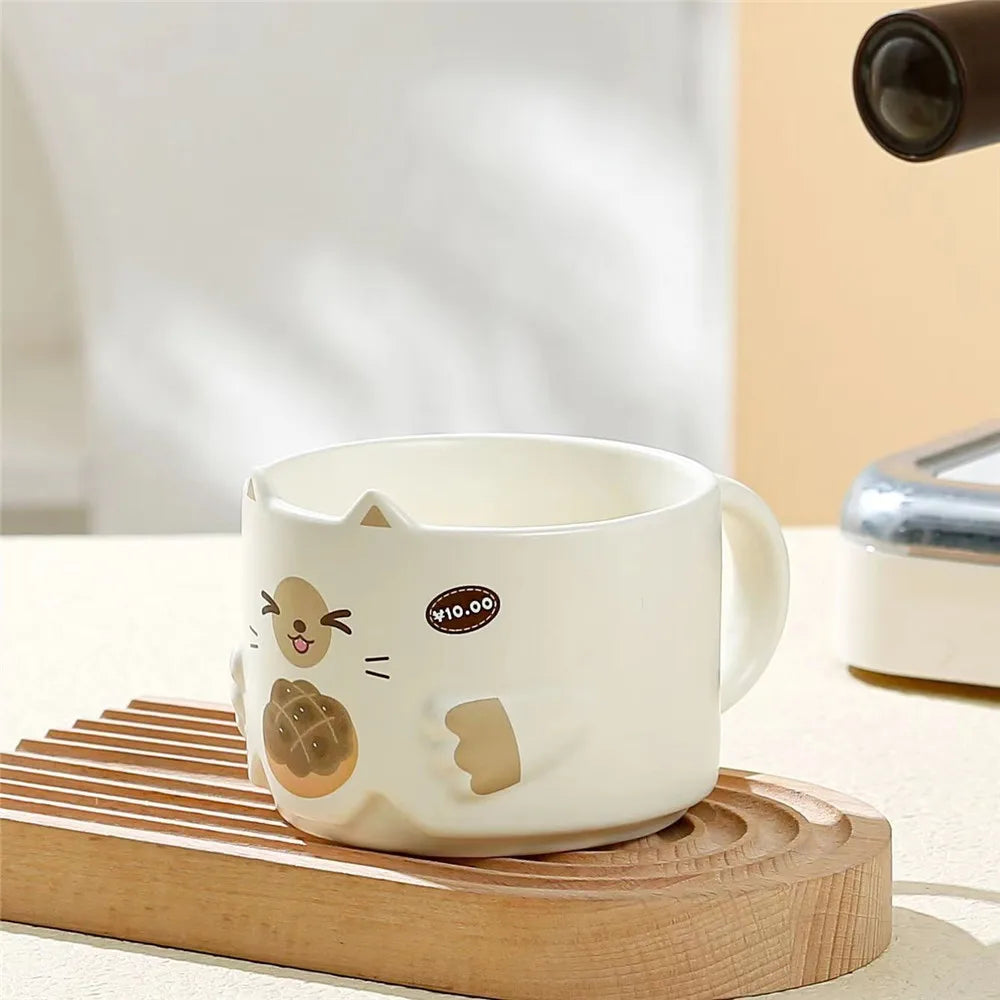 TEEK - Ceramic Cat Ears Stackable Mugs HOME DECOR theteekdotcom D  