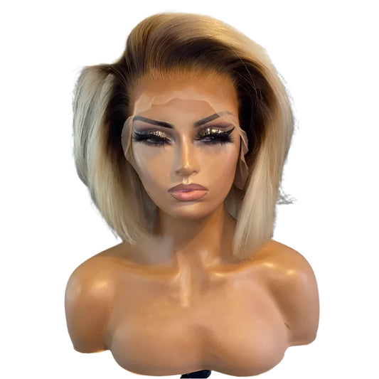 TEEK - Soft Glueless Ombre Blonde 613 Silky Bob Wig HAIR theteekdotcom 12inches  