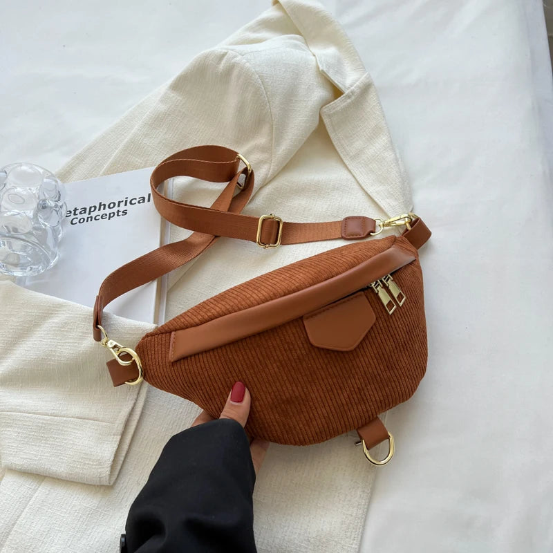 TEEK - Corduroy Fanny Waist Bag BAG theteekdotcom brown  