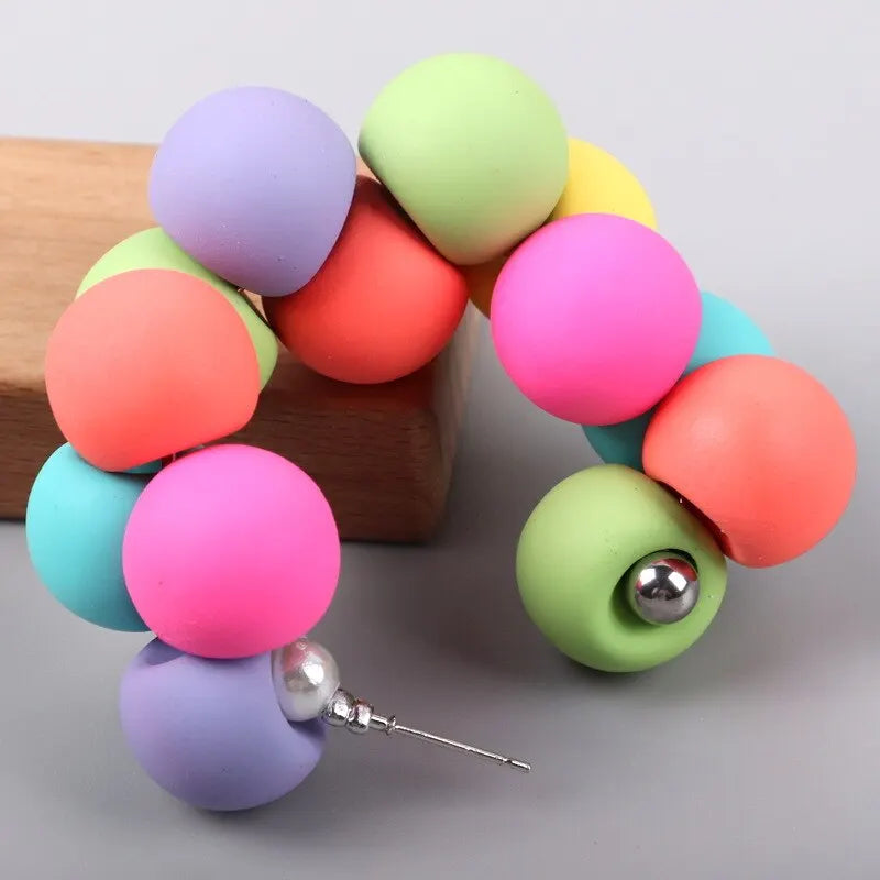 TEEK - Color Balloon C Hoop Earring JEWELRY theteekdotcom   