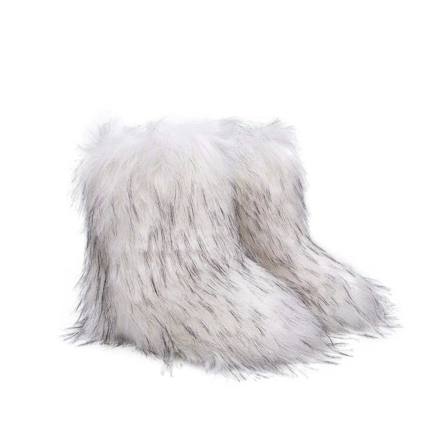 TEEK - Fluffy Faux Fox Fur Boots SHOES theteekdotcom