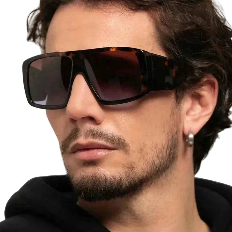 TEEK - Clear Gradient Shades UV400 Retro Men Wide Legs Trending Punk Sun Glasses