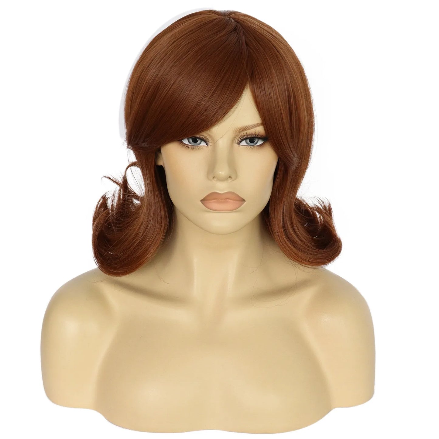 TEEK - Retro Pinup Beehive Flip Wig HAIR theteekdotcom Brown 12inches 