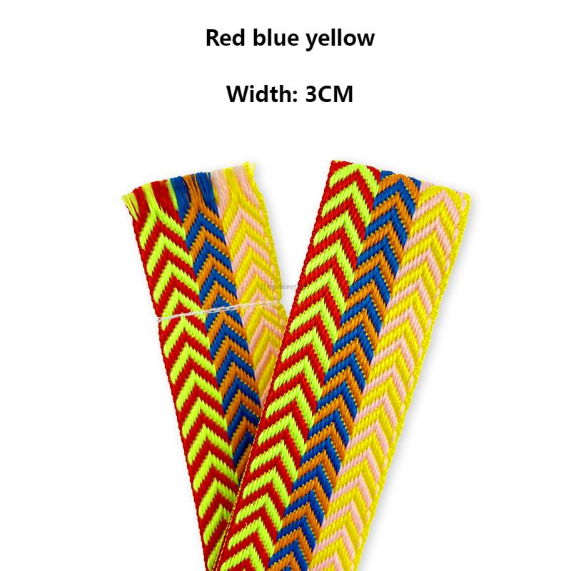TEEK - Pair of Wide to Extra Wide Flat Shoelaces SHOELACES theteekdotcom 3 Red Blue Yellow 120cm 