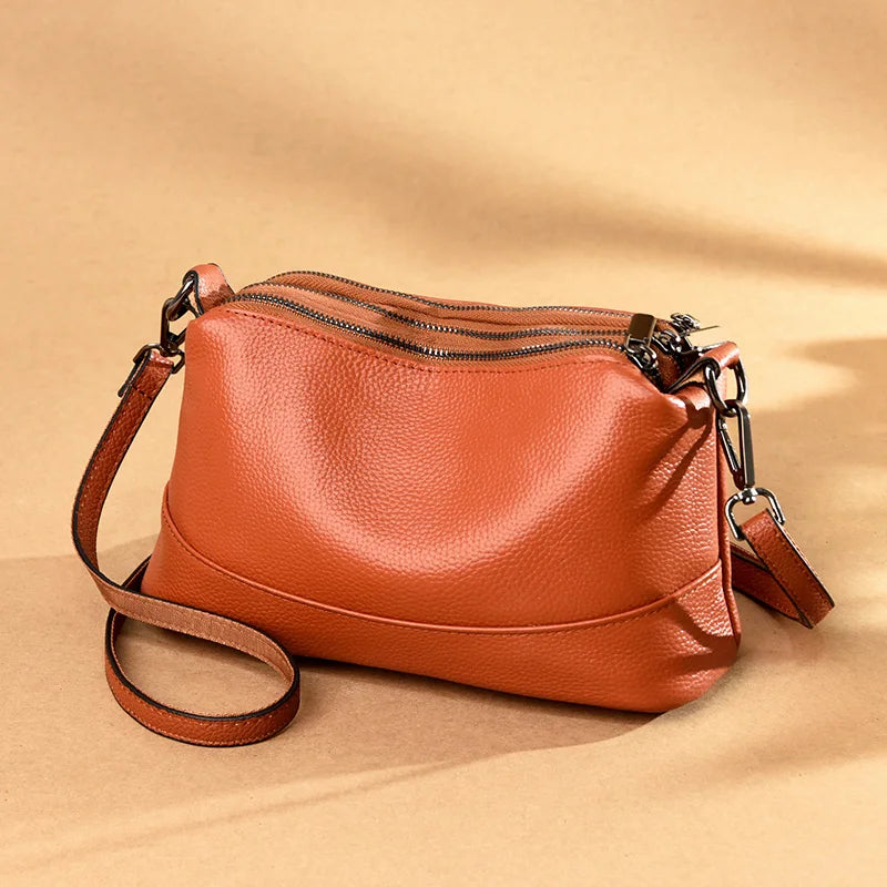 TEEK - Genuine Leather Shoulder Bag BAG theteekdotcom light brown  