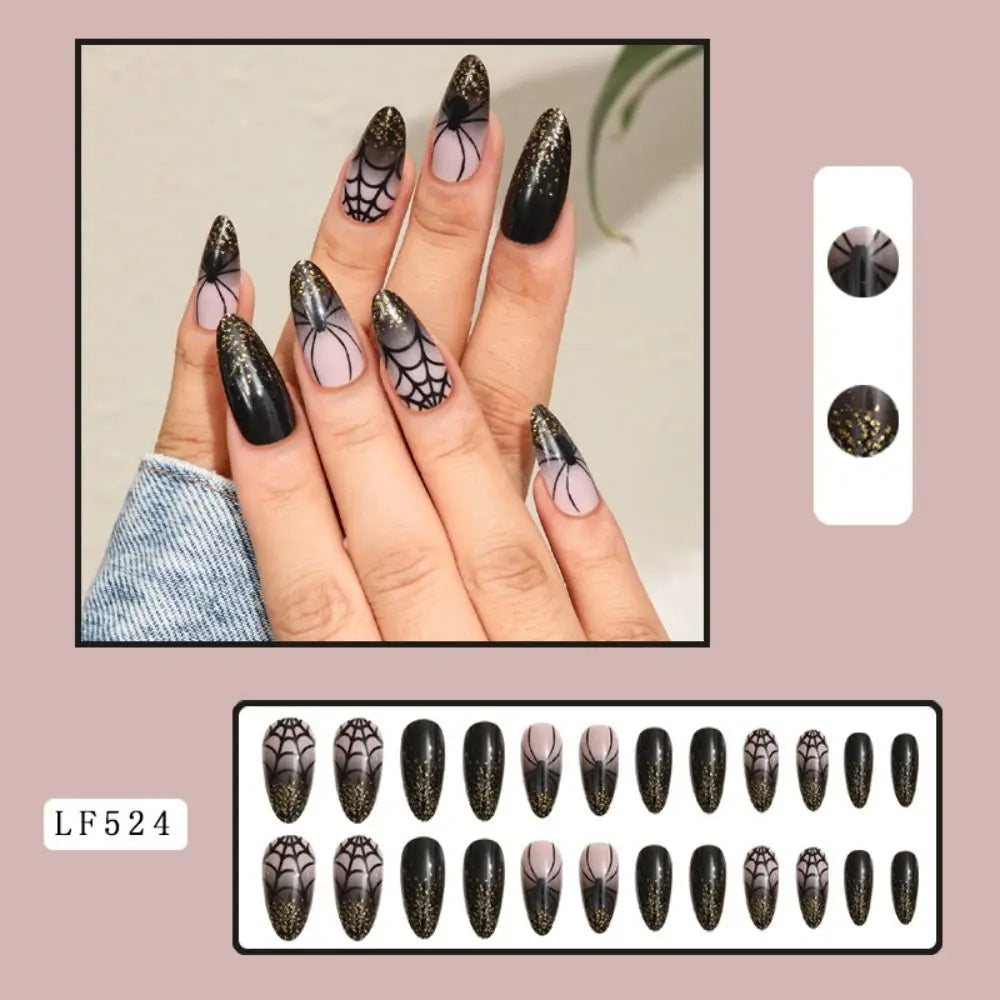 TEEK - 24pcs Shiny and Matte False Nails NAIL ART theteekdotcom LF524  