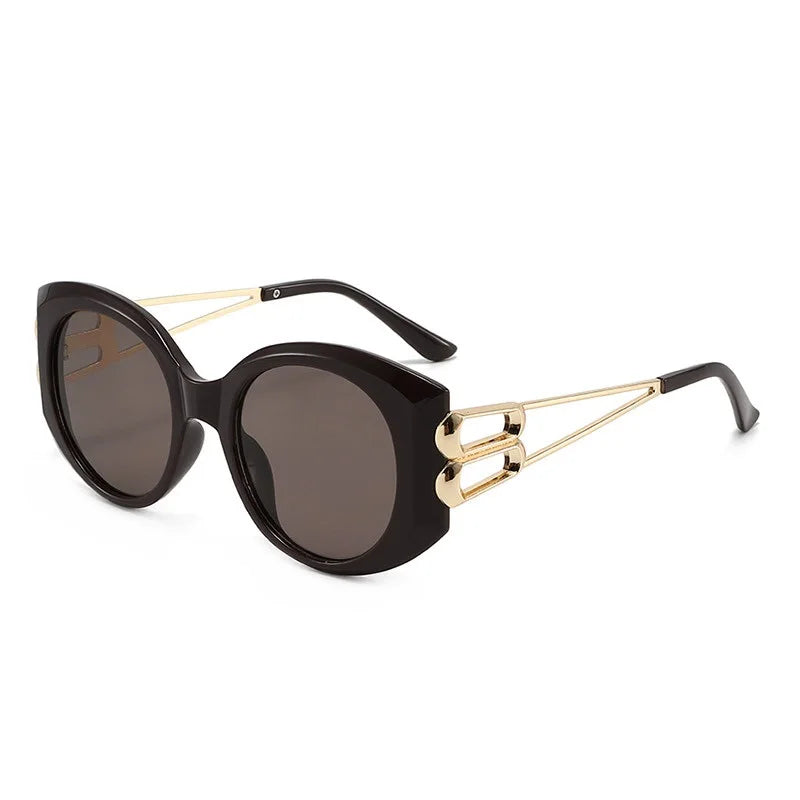 TEEK - Vintage Oversize Sunset Square Sunglasses EYEGLASSES theteekdotcom gold gray