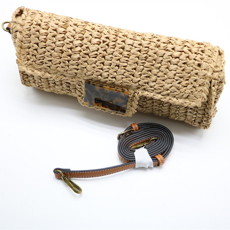TEEK - Boho Small Straw Woven Clutch BAG theteekdotcom   