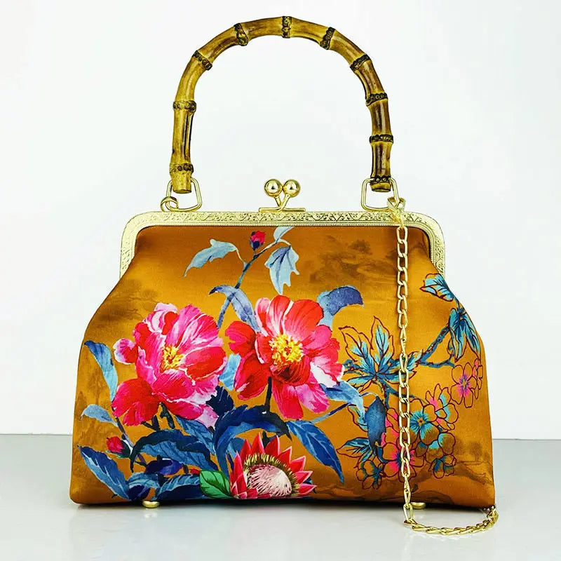 TEEK - Flower Lock Vintage Chain Handbag BAG theteekdotcom 14 Sanshu  