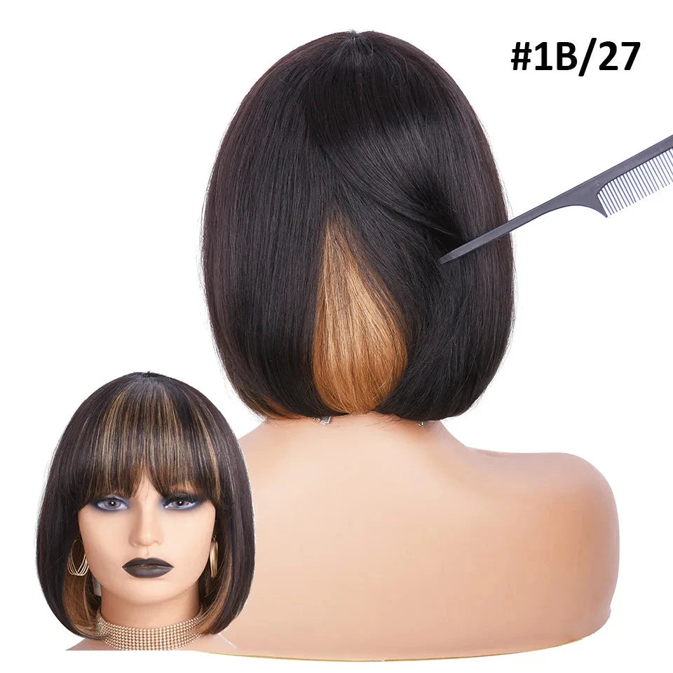 TEEK - Color Mix Ombre Short Bob Wig HAIR theteekdotcom   