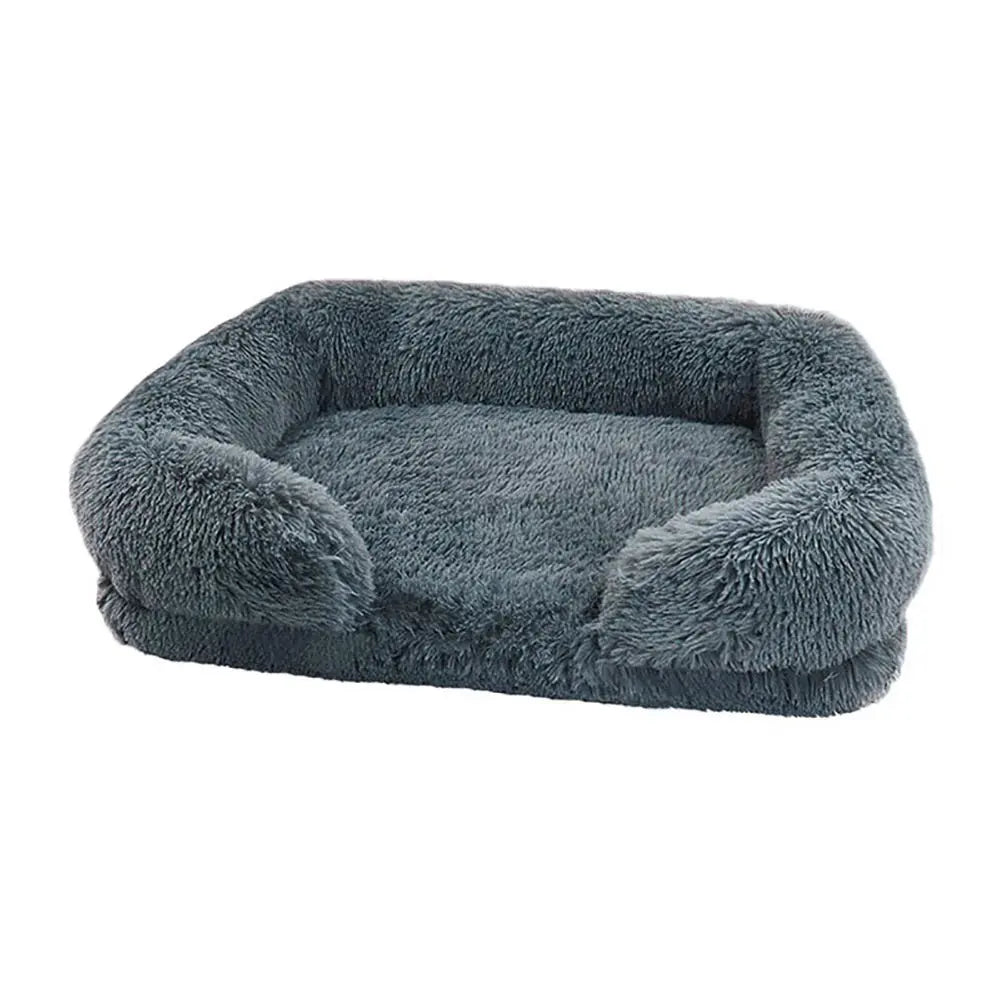 TEEK - Cozy Plush Dog Sofa Bed With Removable Cover PET SUPPLIES theteekdotcom Dark Grey S 40x30x12cm 