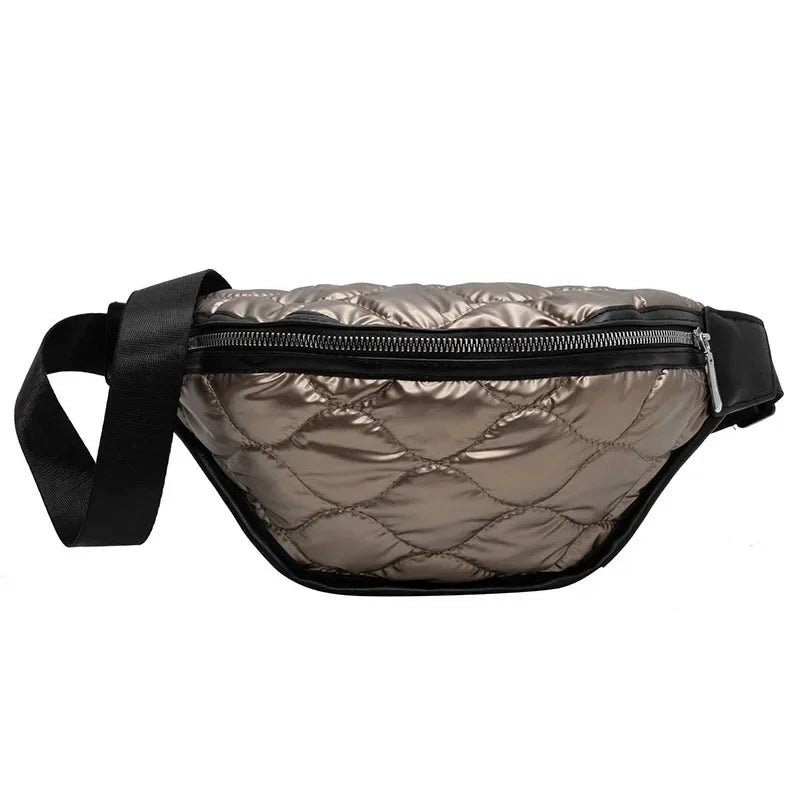 TEEK - Glimmer Quilt Fanny Chest Bag BAG theteekdotcom Golden Waist bag  