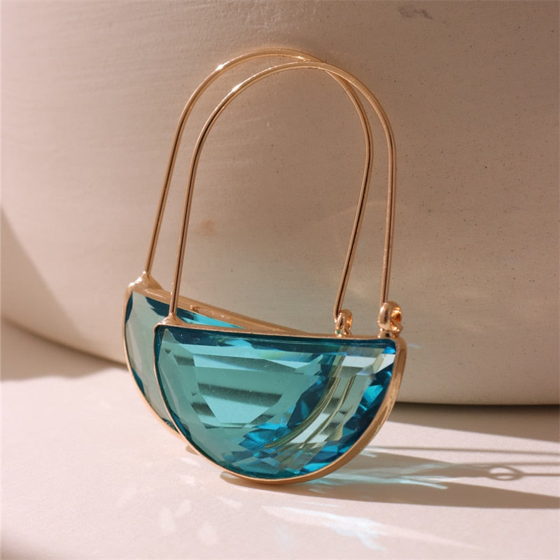 TEEK - Transparent Multicolor Crystalizing Hoop Earrings & Necklaces JEWELRY theteekdotcom K Earrings  