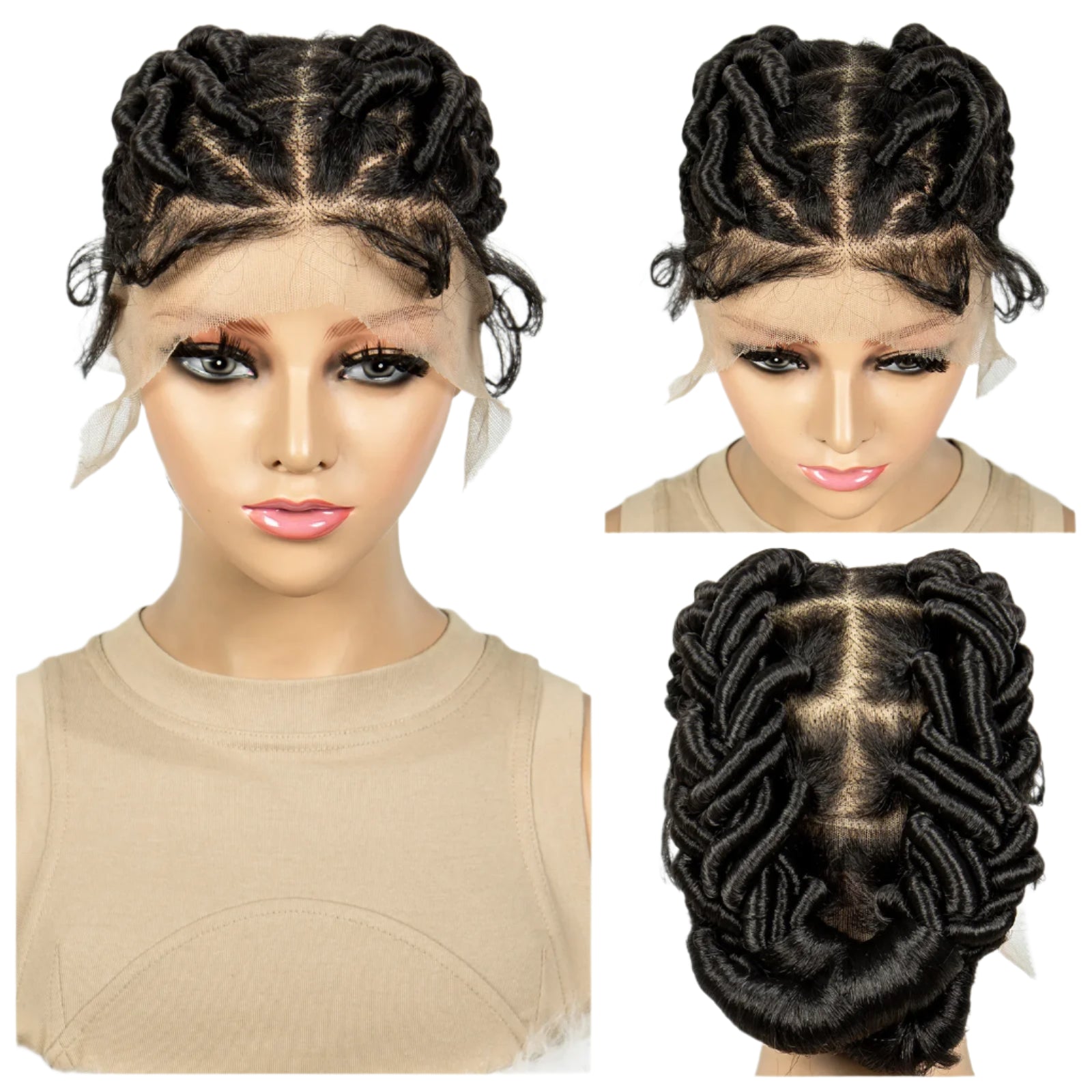 TEEK - Full Lace Crochet Twist Synthetic Knotless Wigs HAIR theteekdotcom 10inches