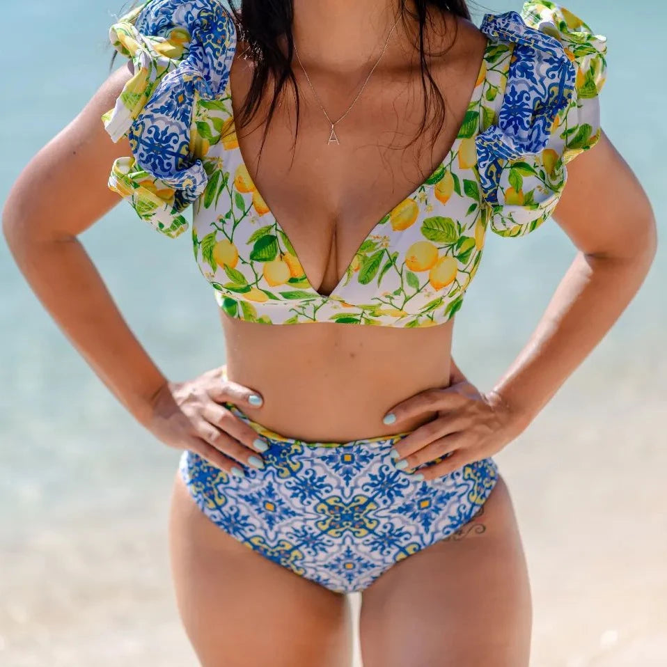 TEEK - Rufflle Brazilian Bikini Set SWIMWEAR theteekdotcom   