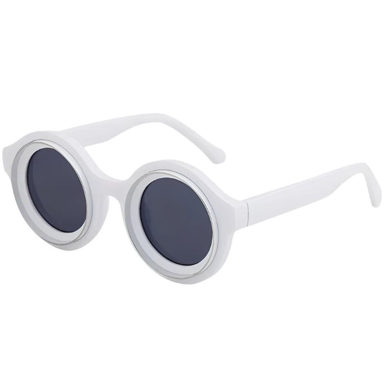 TEEK - Rebel Round Sunglasses EYEGLASSES theteekdotcom C7WhiteGray