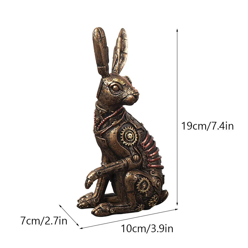 TEEK - Resin Retro Steampunk Figurines HOME DECOR theteekdotcom rabbit  