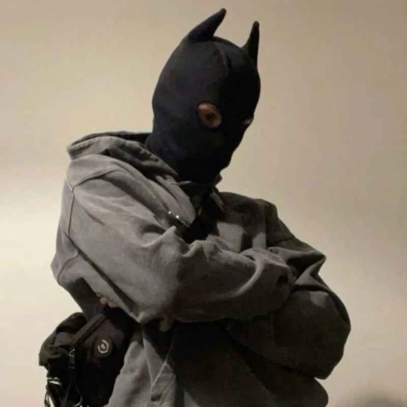 TEEK - Black Horned Masked Hat COSTUME theteekdotcom