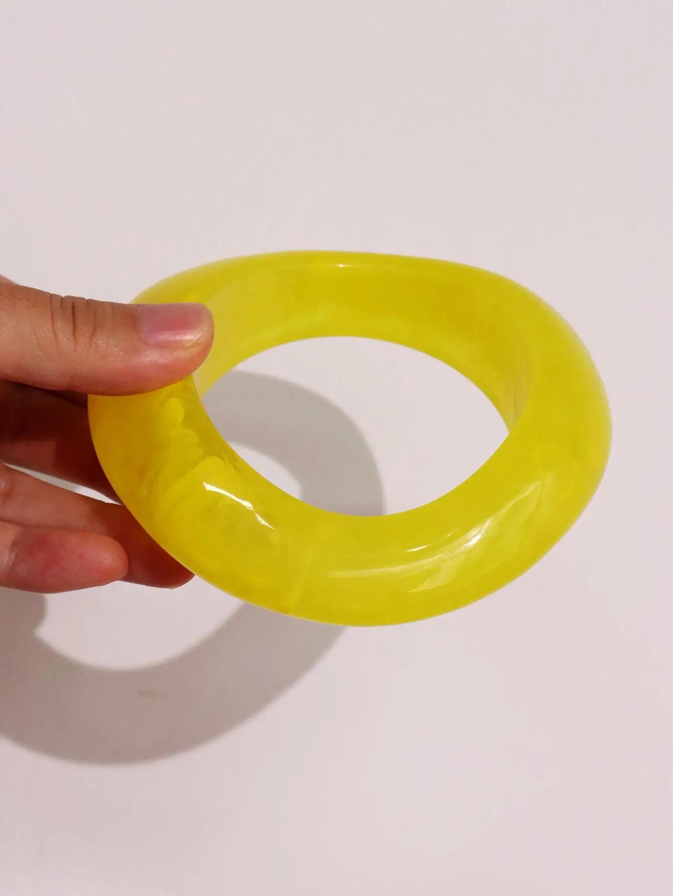 TEEK - Chunky Sunrise Yellow White Texture Silver Plated Bracelet JEWELRY theteekdotcom X